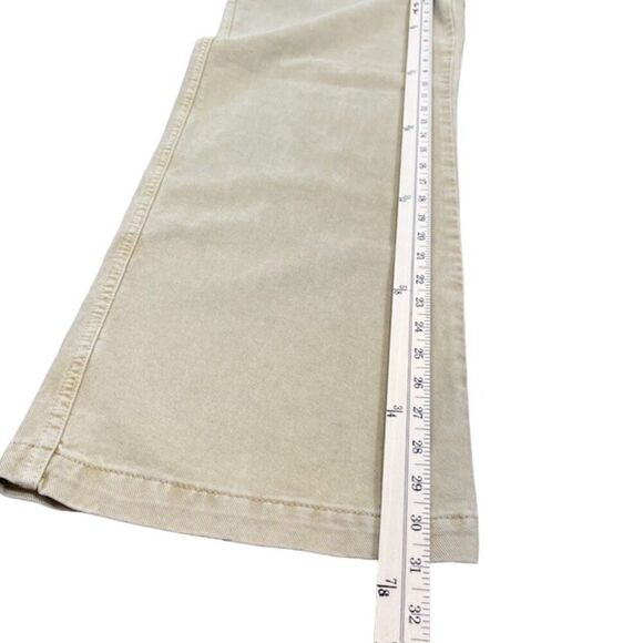 ZARA Khaki Denim Tan Wide Leg Women's Pants Trousers Size 6 - Picture 4 of 10